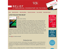 Tablet Screenshot of belief.wjkbooks.com